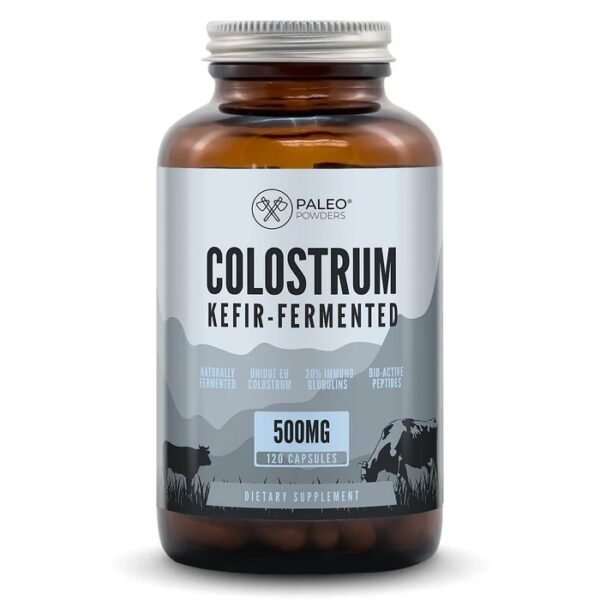 Paleo Powders galvijų priešpienis Colostrum Kefir, 120 kaps.