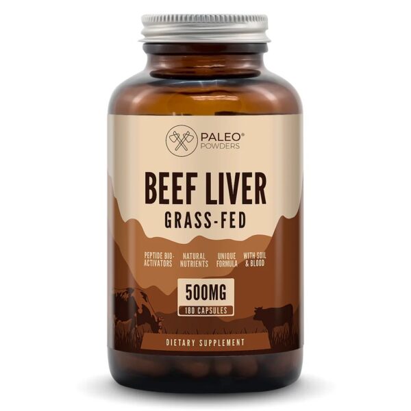 Paleo Powders liofilizuotos jautienos kepenėlės, 180 kaps.