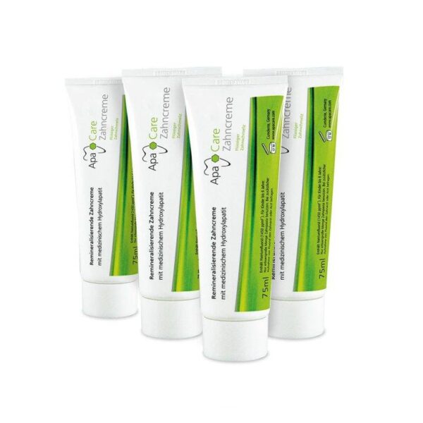 Apacare remineralizuojanti dantų pasta, 4X75 ml.+2 vnt.