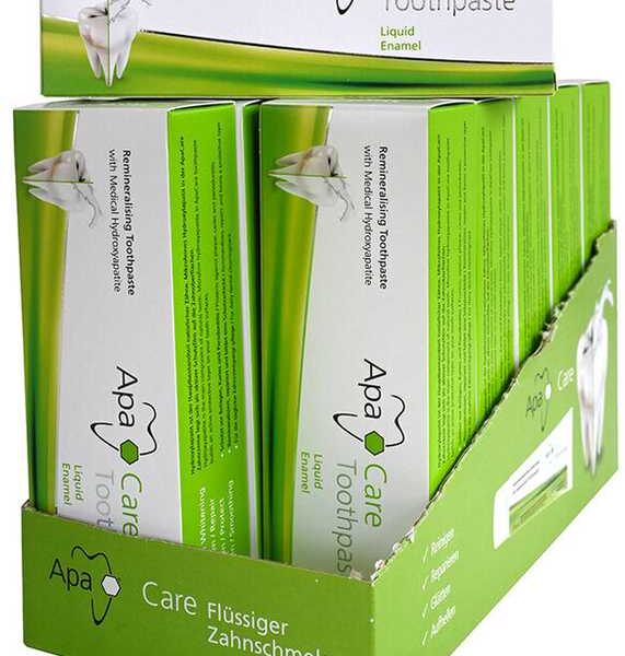 Apacare remineralizuojanti dantų pasta, 12X75 ml.+4 vnt.