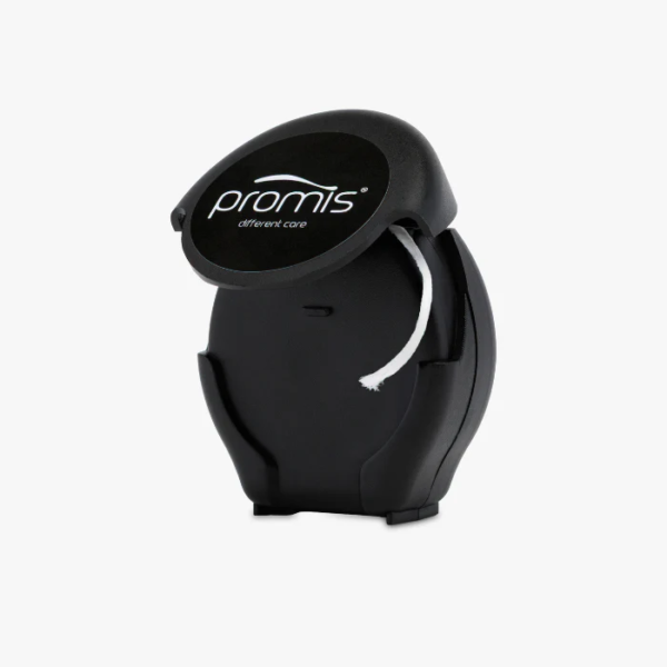 Promis ekologiškas vaškuotas tarpdančių siūlas su eteriniais aliejais, 30 m.