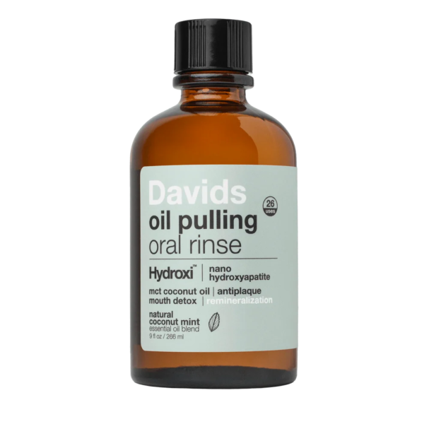 Davids Hydroxi™ burnos skalavimo skystis su nanohidroksiapatitu, 266 ml.