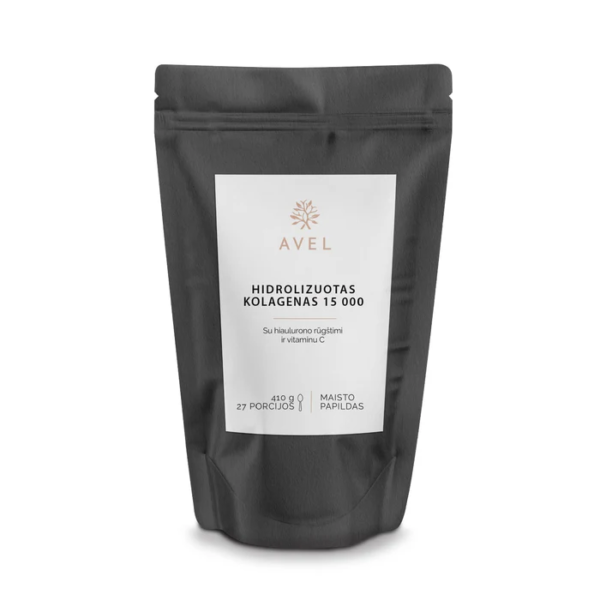 AVEL hidrolizuotas kolagenas su hialurono rūgštimi ir vitaminu C, 410 g.