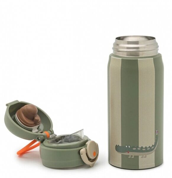 NOUI NOUI nerūdijančio plieno termo gertuvė Krokodilas, 350 ml.