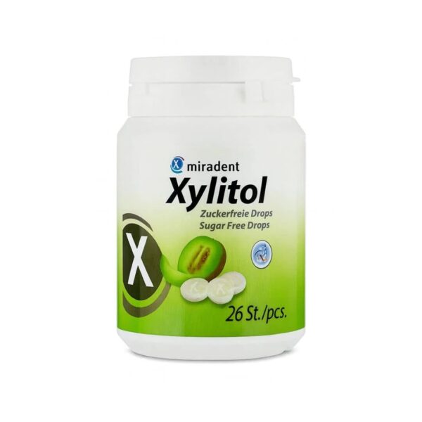 XYLITOL becukrės pastilės su ksilitoliu melionų skonio, 26 vnt.