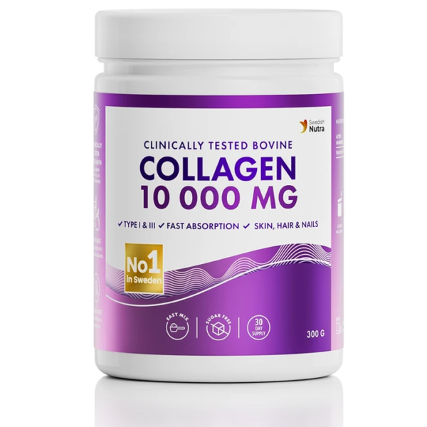 Swedish Nutra Hydrolyzed Bovine Collagen hidrolizuotas natūralus gyvūlinės kilmės kolagenas, 300 g.