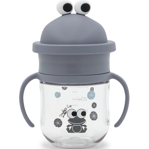 NOUI NOUI puodelis-gertuvė 360° The Frog Cup žydros spalvos, 250ml.