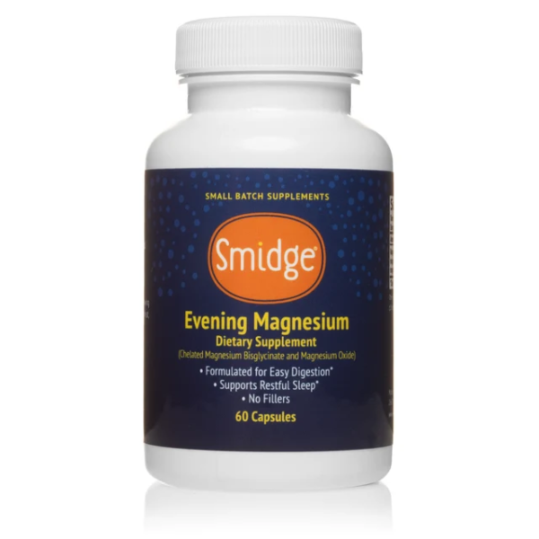Smidge Evening magnesium Magnio Bisglicinatas ir Oksidas miegui ir ramybei, 60kaps.